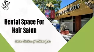 Take Salon Studios In a Lease From Salon Studios of Willow Glen