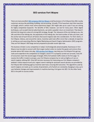 SEO services Fort Wayne