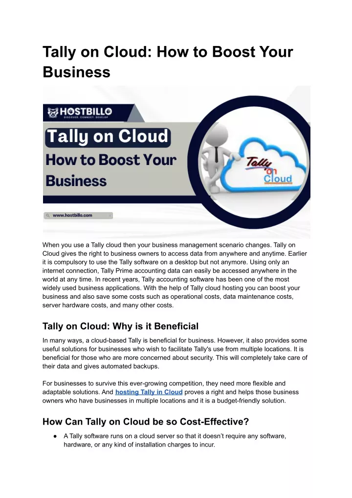 tally on cloud how to boost your business