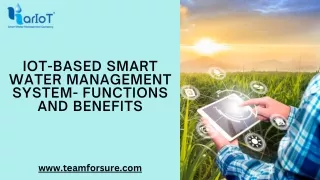 iot based smart water management system functions