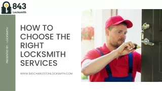 How to Choose the Right Locksmith Services