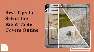 Best Tips to Select the Right Table Covers Online