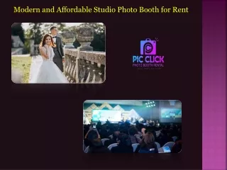 Modern and Affordable Studio Photo Booth for Rent