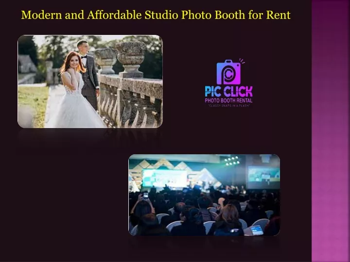 modern and affordable studio photo booth for rent