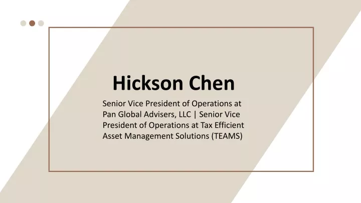 hickson chen senior vice president of operations