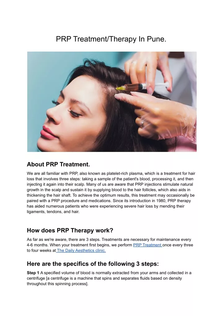 prp treatment therapy in pune