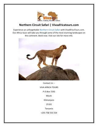 Northern Circuit Safari  Vivaafricatours.com