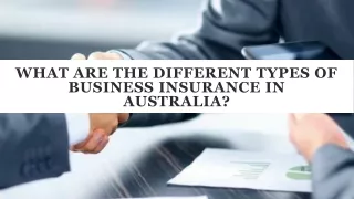 What Are the Different Types of Business Insurance in Australia