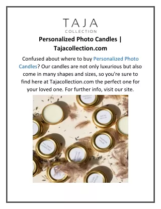 Personalized Photo Candles  Tajacollection.com