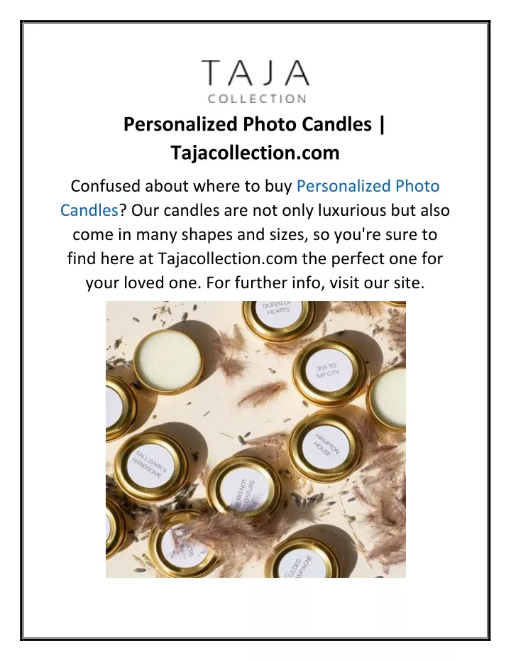 personalized photo candles tajacollection com