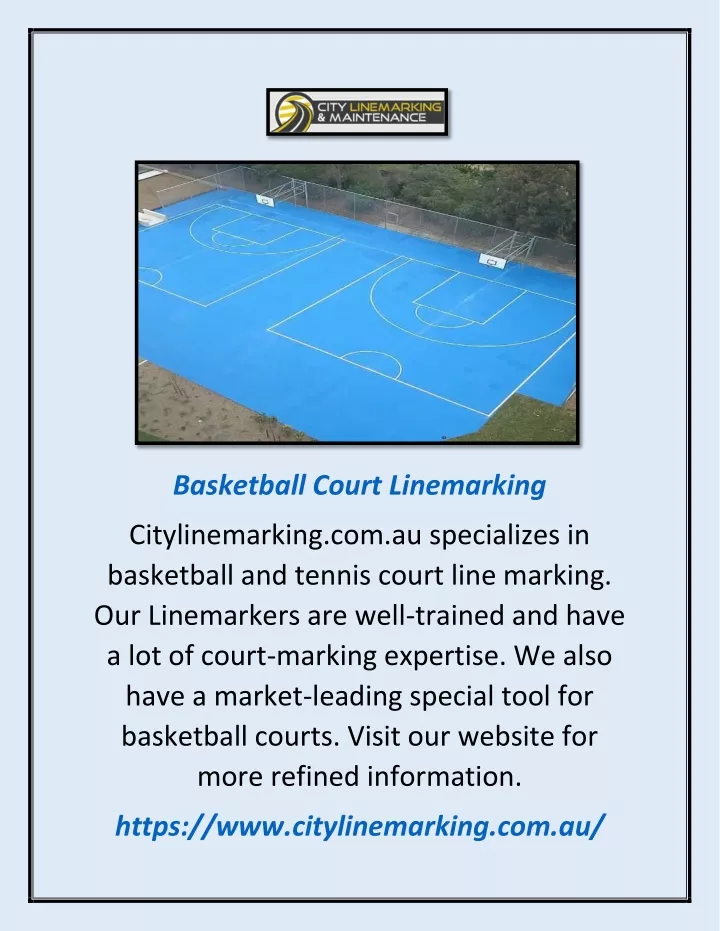 basketball court linemarking