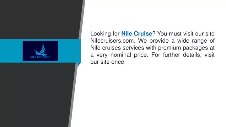 looking for nile cruise you must visit our site
