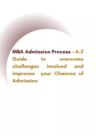 mba admission process a z guide to challenges
