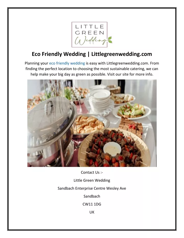 eco friendly wedding littlegreenwedding com