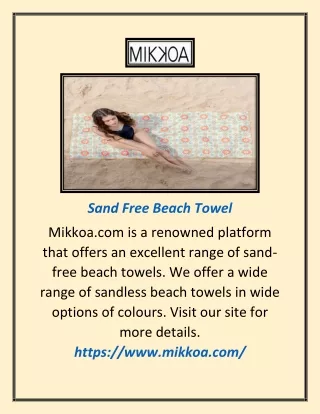 Sand Free Beach Towel | Mikkoa.com