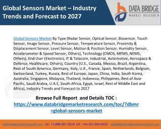 Global Sensors Market trends, size and shares