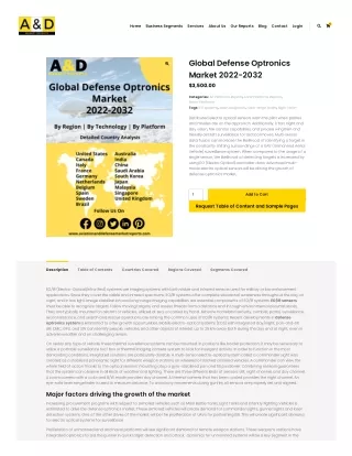 Global defense optornics