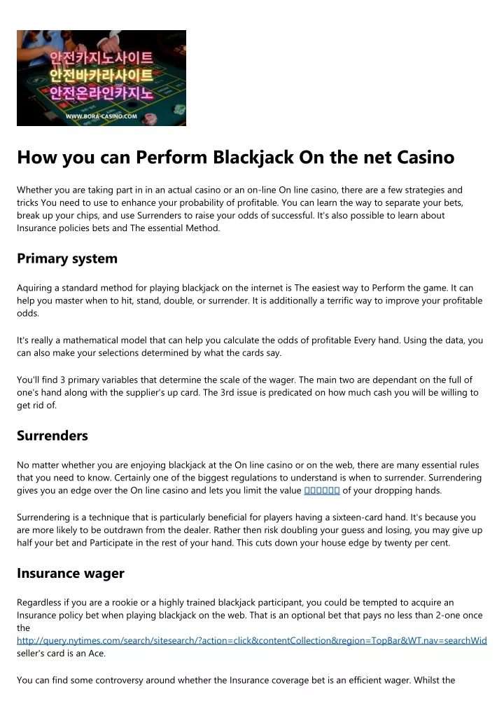 how you can perform blackjack on the net casino