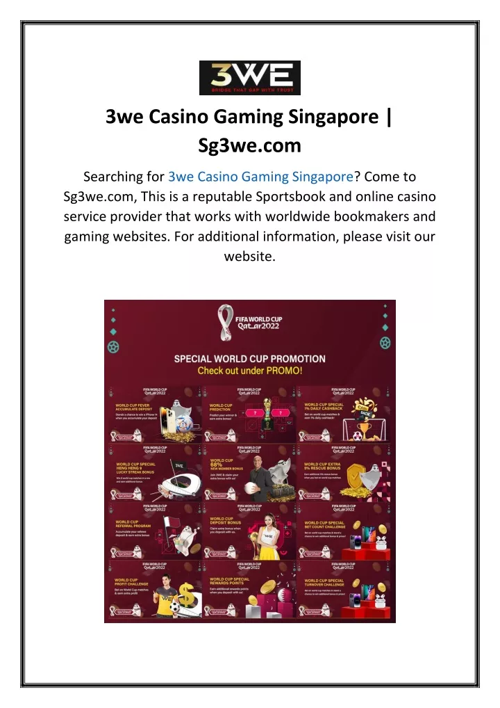 3we casino gaming singapore sg3we com