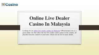 Online Live Dealer Casino In Malaysia | B9casinomyr.com