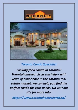 Toronto Condo Specialist | Torontohomesearch.ca