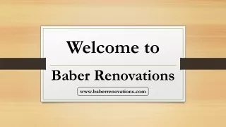 Baber Renovations - Professional Services