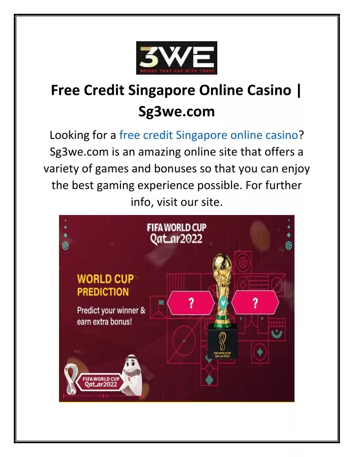 free credit singapore online casino sg3we com