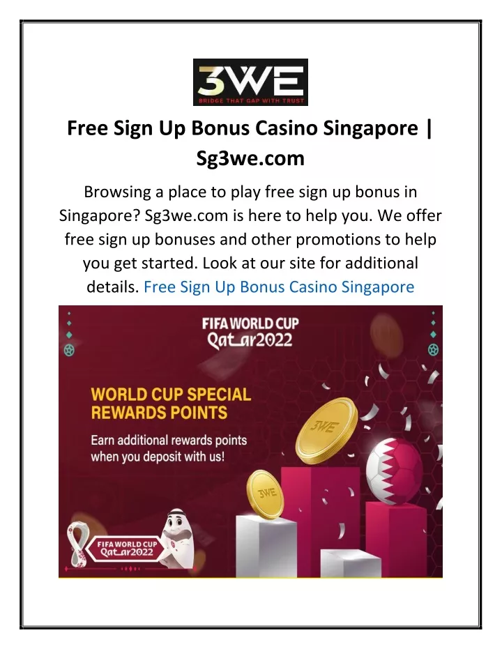 free sign up bonus casino singapore sg3we com