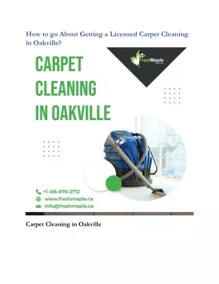 how to go about getting a licensed carpet