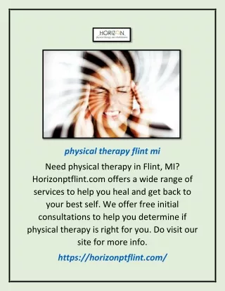 physical therapy flint mi