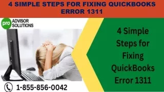 4 simple steps for fixing quickbooks error 1311
