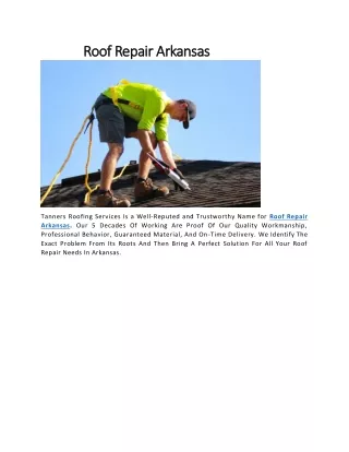Roof Repair Arkansas