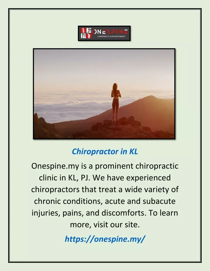 chiropractor in kl