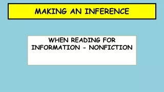 making an inference