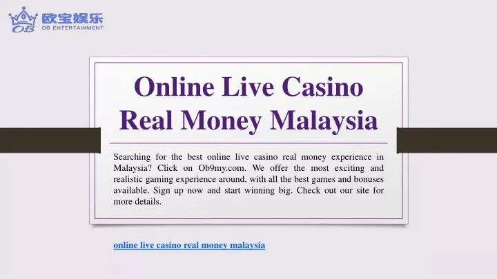 online live casino real money malaysia