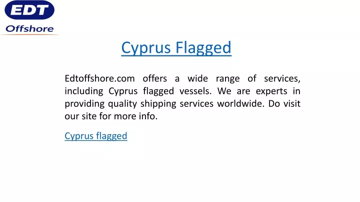 cyprus flagged