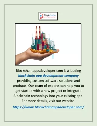 Blockchain App Development Company | Blockchainappsdeveloper.com