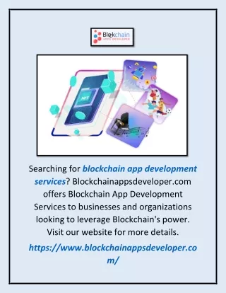Blockchain App Development Services | Blockchainappsdeveloper.com