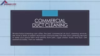 Commercial duct cleaning