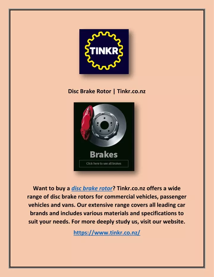 disc brake rotor tinkr co nz