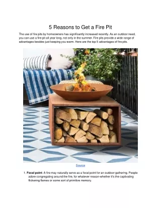 5 Reasons to Get a Fire Pit- JP Planters