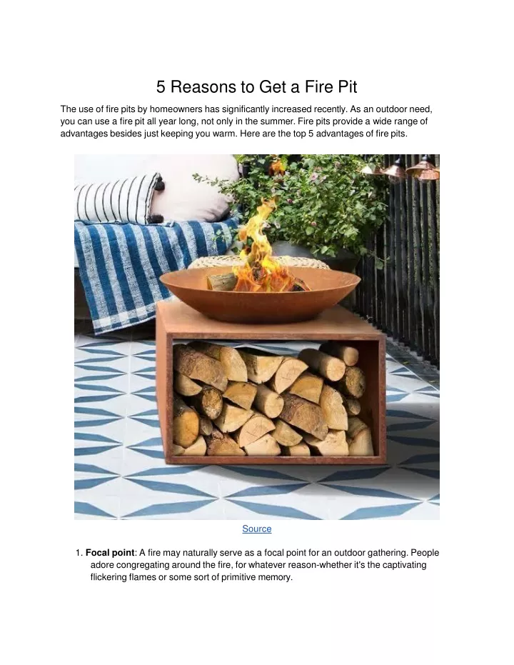 5 reasons to get a fire pit the use of fire pits