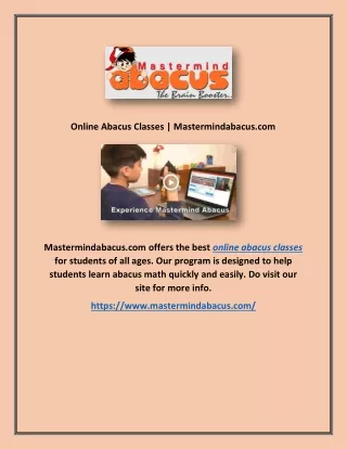 online abacus classes mastermindabacus com