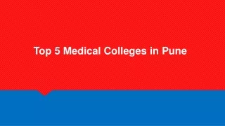Top 5 Medical Colleges in Pune