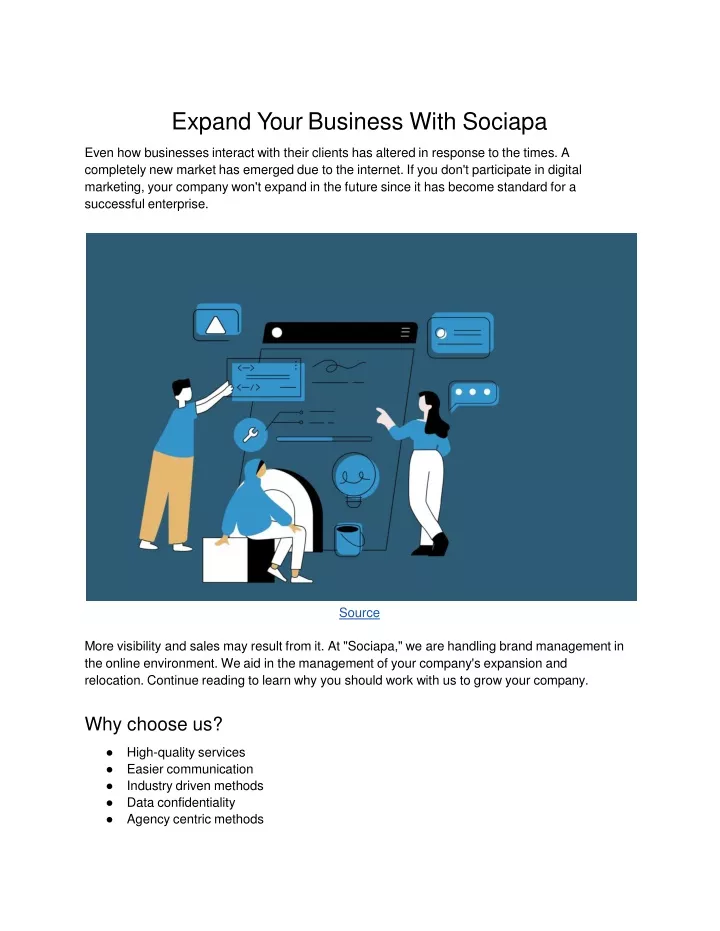 expand your business with sociapa even