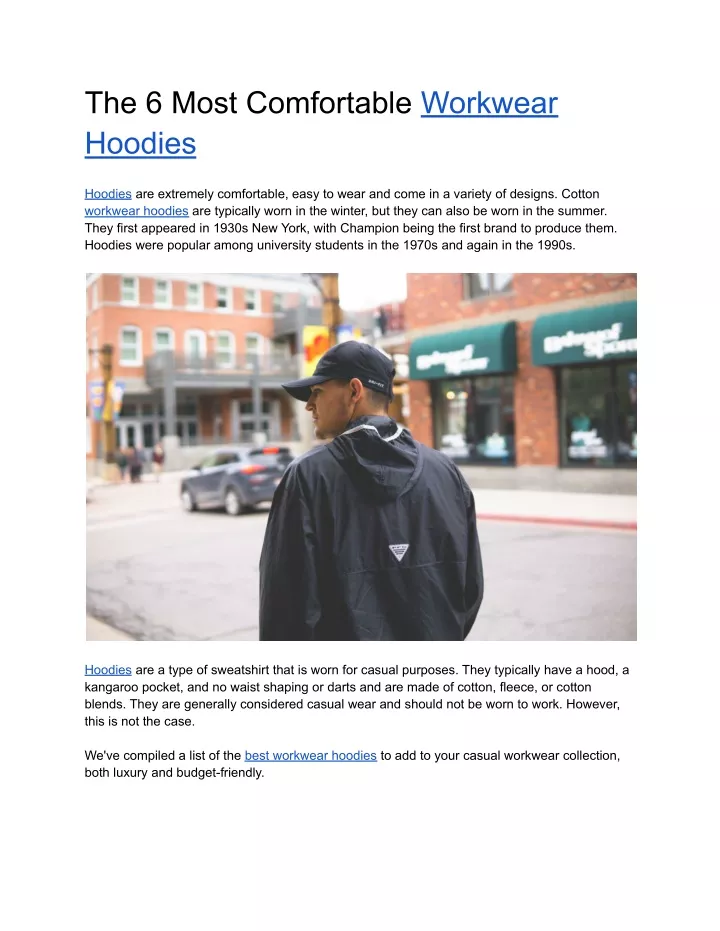 the 6 most comfortable workwear hoodies