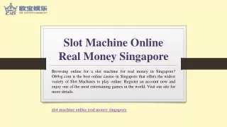 Slot Machine Online Real Money Singapore | Ob9sg.com