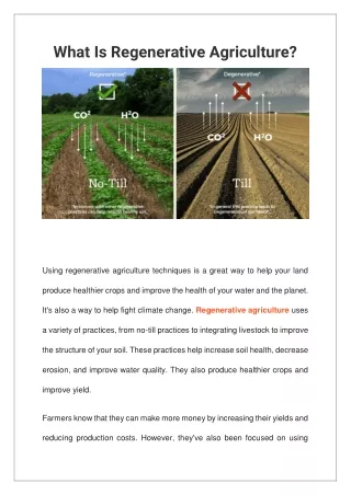 what is regenerative agriculture