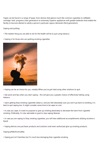vapes can be found in a range of types from