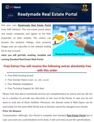 Readymade Real Estate Portal